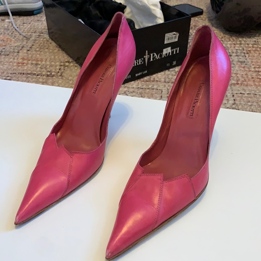 Cesare Paciotti Pink heels size 38 with dust bags